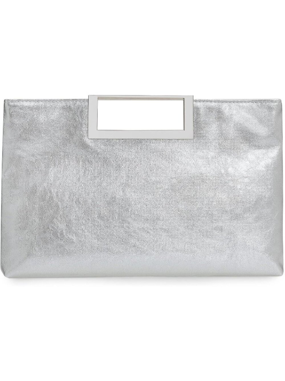 Women's Silver PU leather Evening Clutch Handbag Stylish Convertible Purse